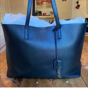 Yves Saint Laurent large shopping tote black
